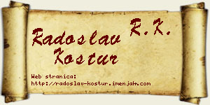 Radoslav Kostur vizit kartica